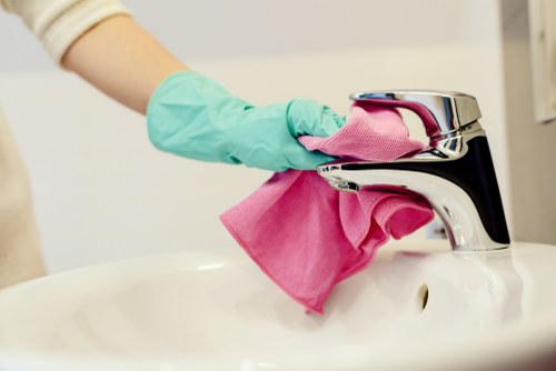 Professional sofa cleaning service in a Westminster living room